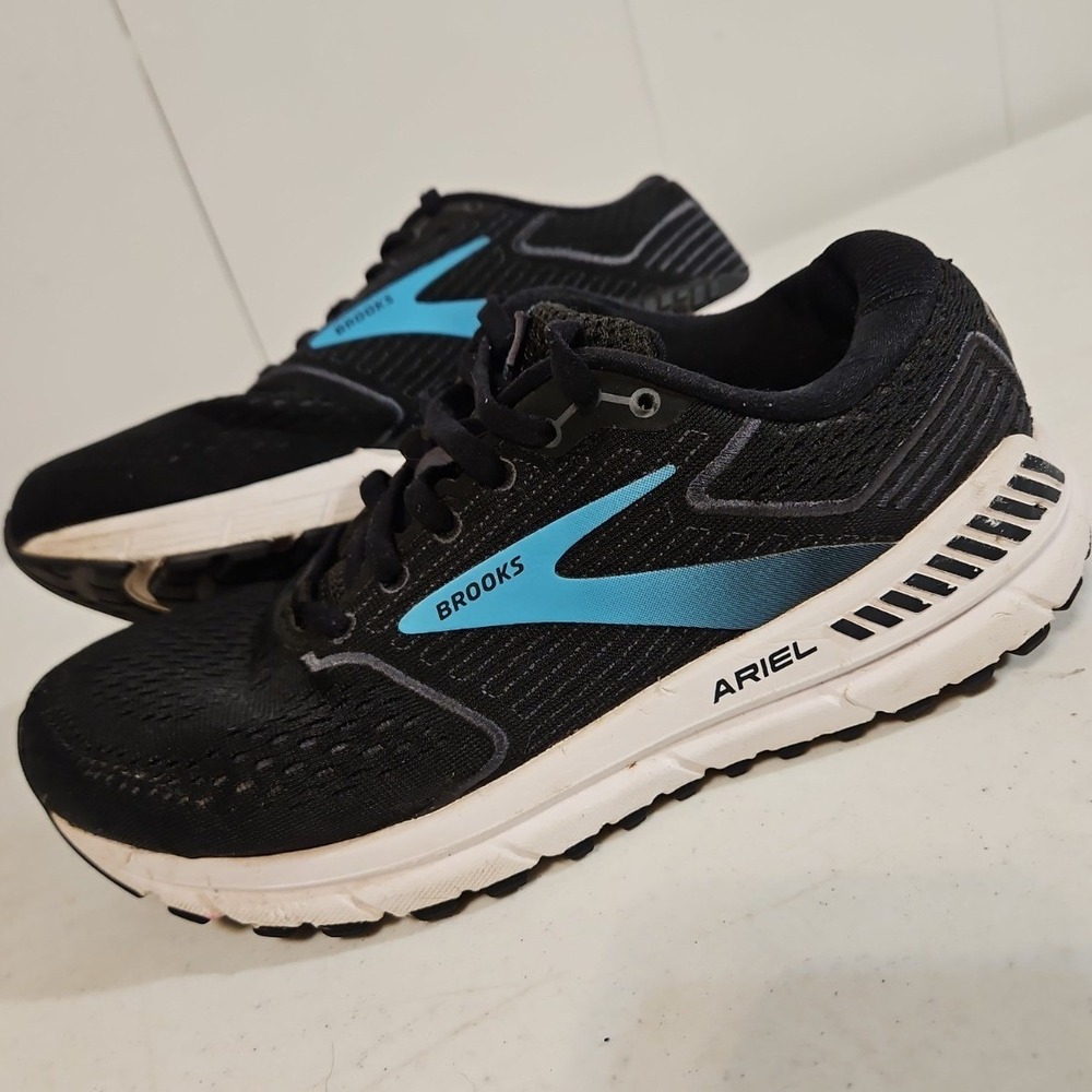 Brooks Ariel 20 Shoes Women's 8D Wide Black Blue Running/walking Sneakers (S229